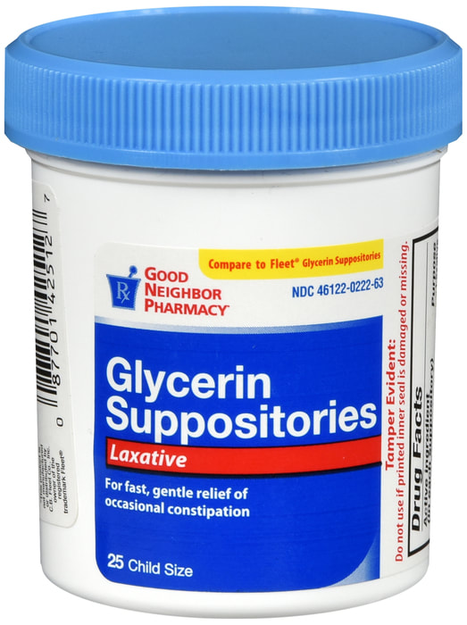 Glycerin Suppositories Child Size Laxative - Good Neighbor Pharmacy