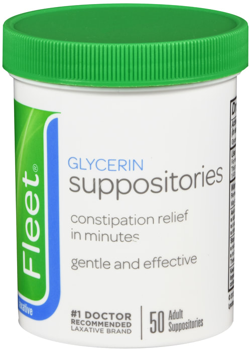 Fleet Laxative Glycerin Suppositories for Adult Constipation, 12 Count