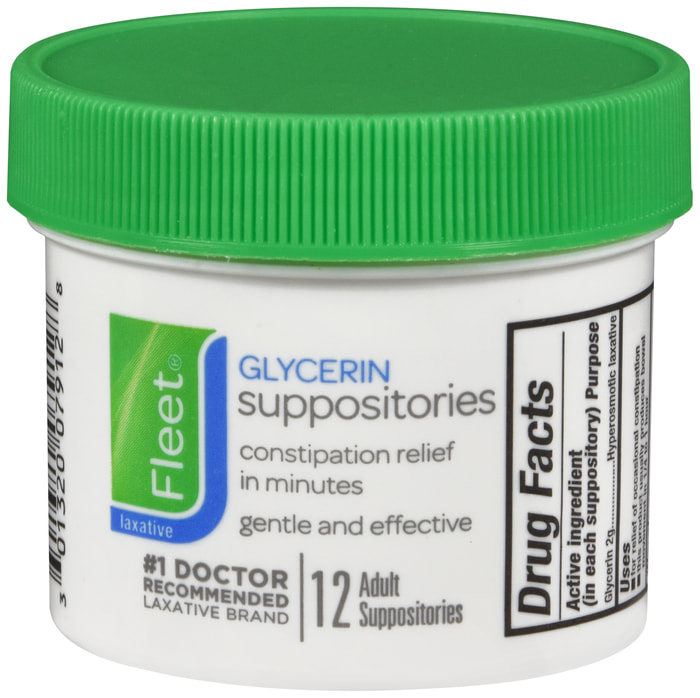 Fleet Glycerin Suppositories with Aloe Adult Size