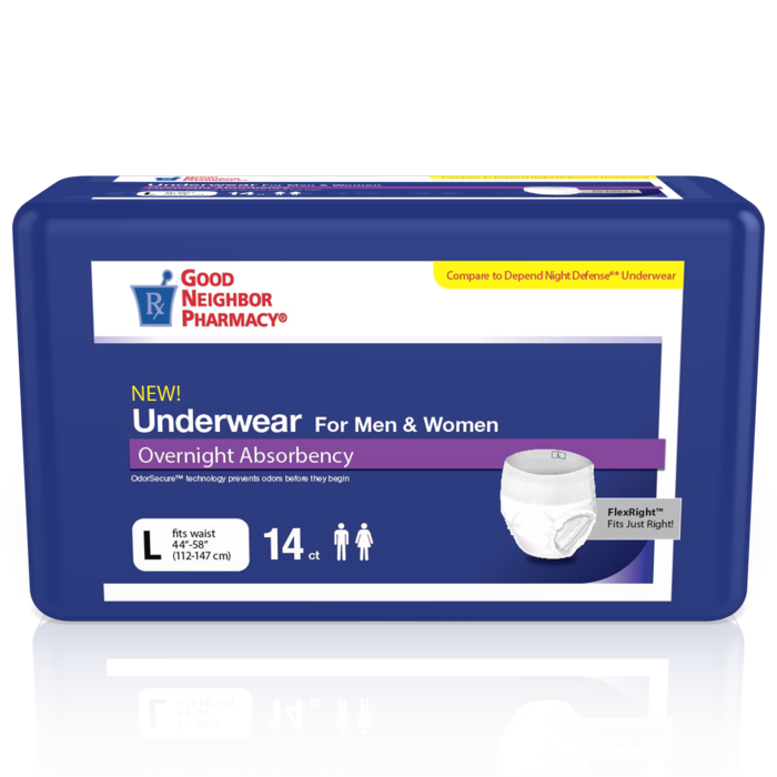 GNP Overnight Underwear for Men & Women 14 ct